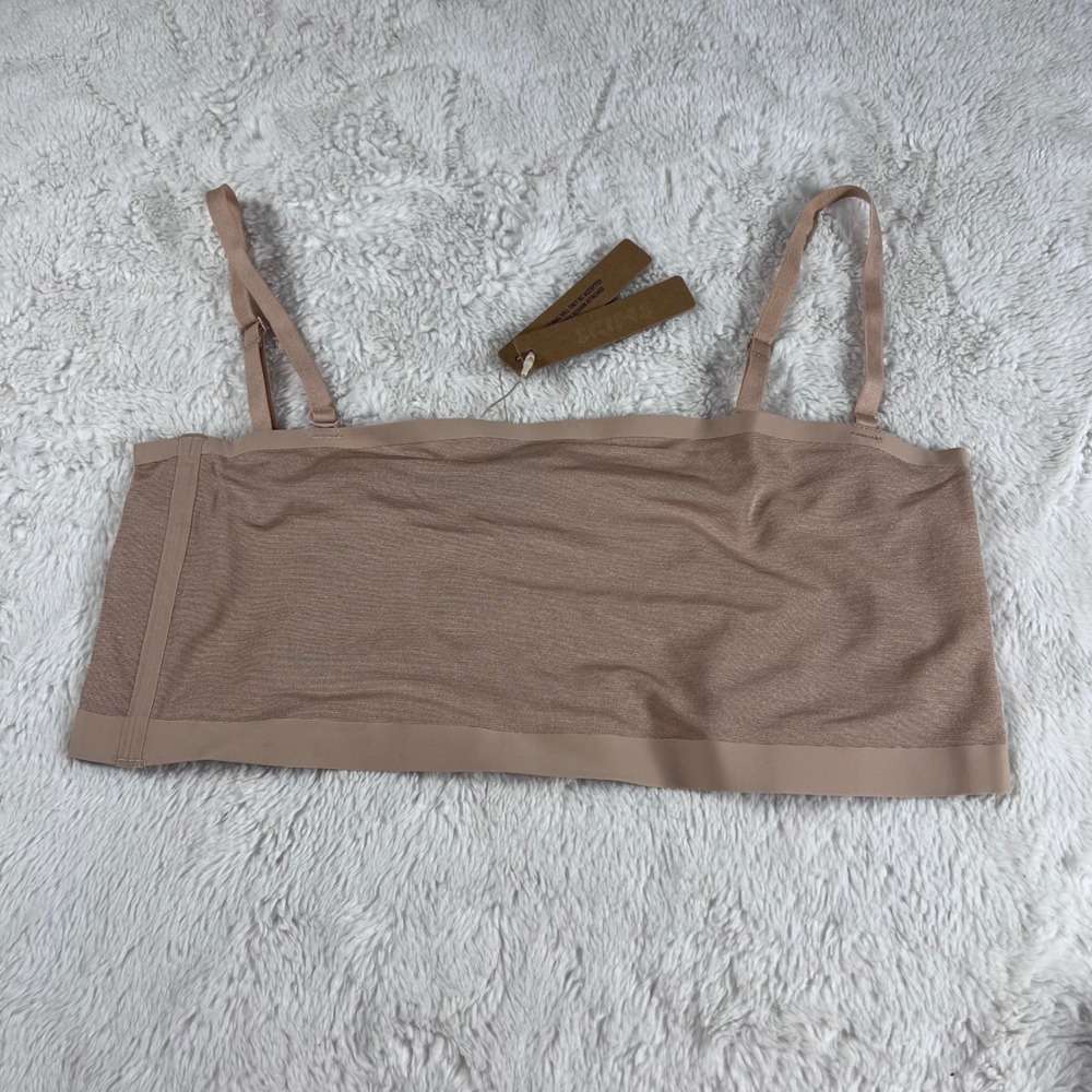 Skims Women's Fits Everybody Bandeau Bra Clay Tan Size XL NWT BX-BND-0254